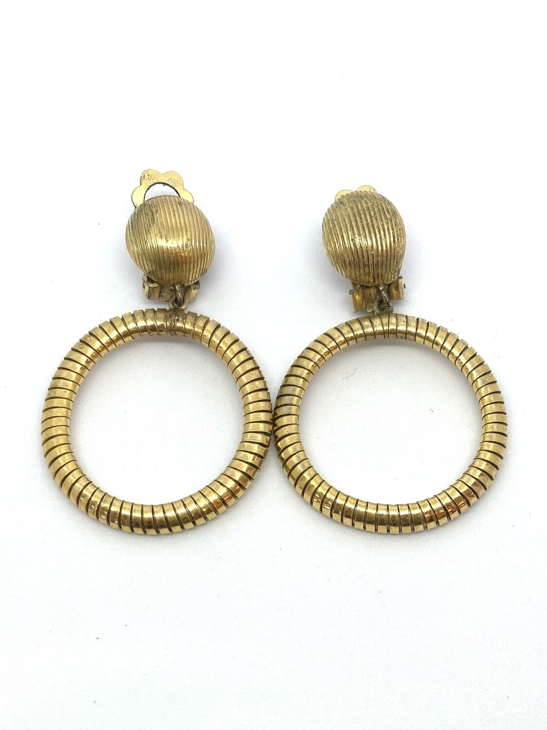 Gold Hoop Clip-On Earrings