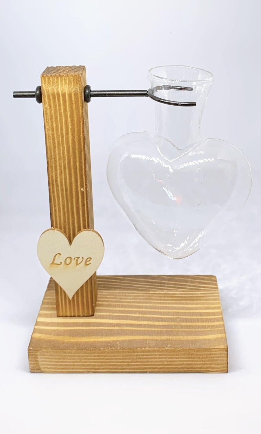 Glass Heart Love Propagation Station, Size: One