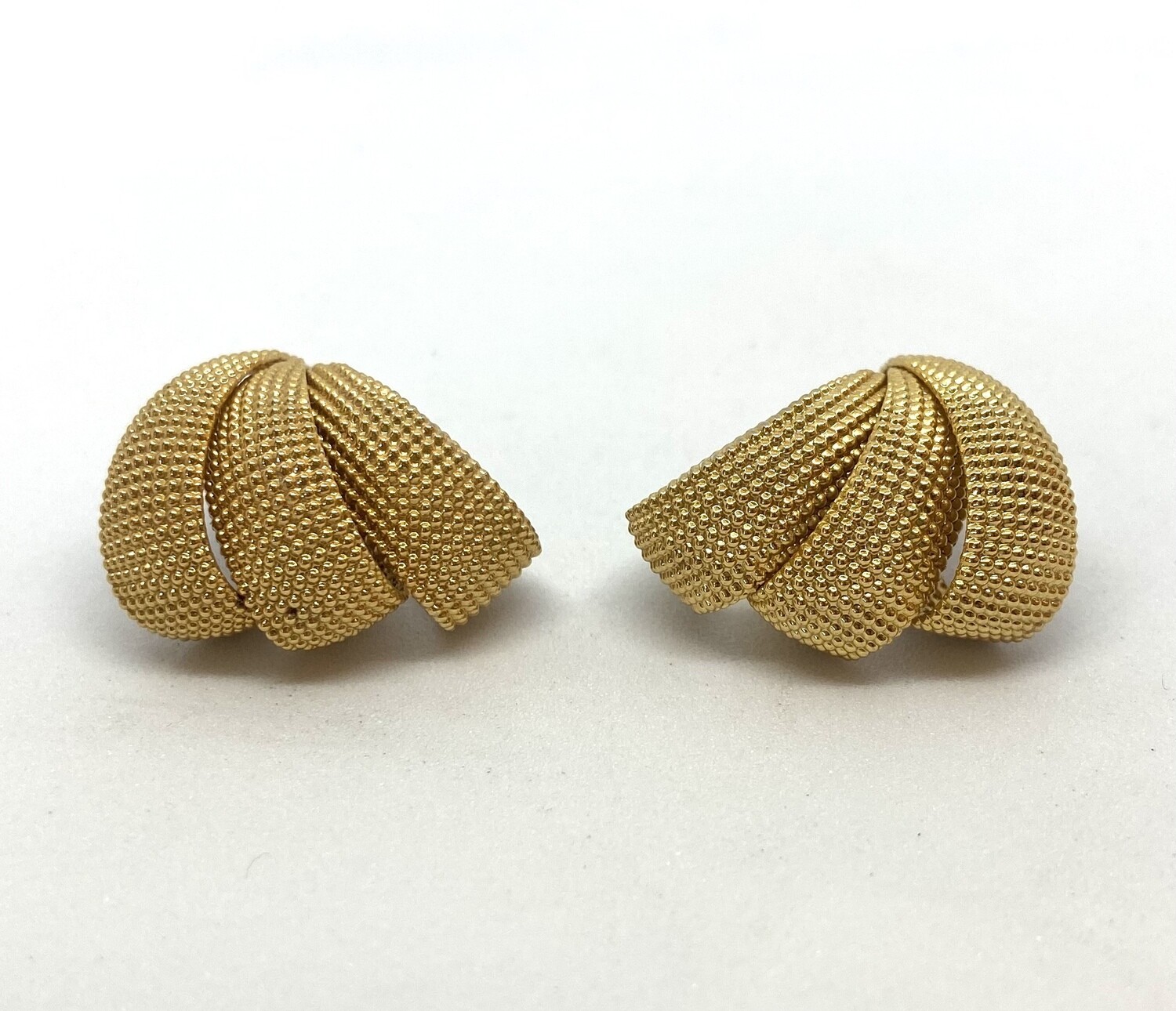 Textured Gold Curl Earrings