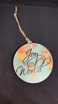 Joy to the World Map Ornament