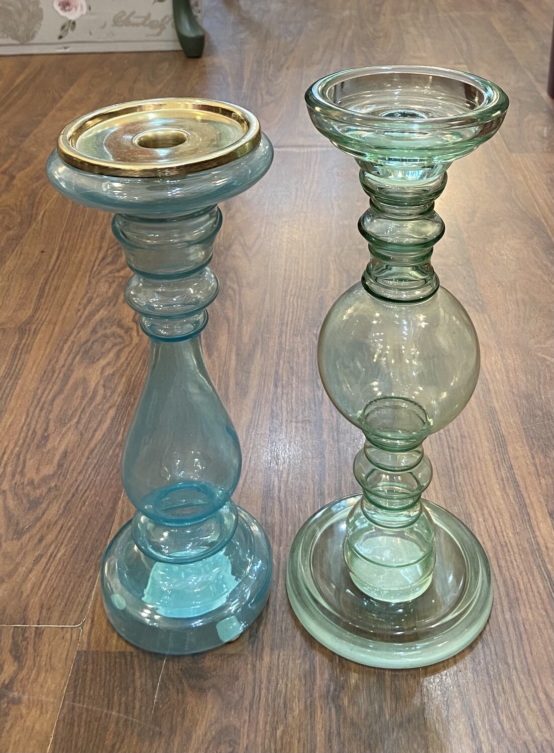 8” Glass Pillar Candle Holder