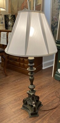 Vintage Bronze Lamp 36”