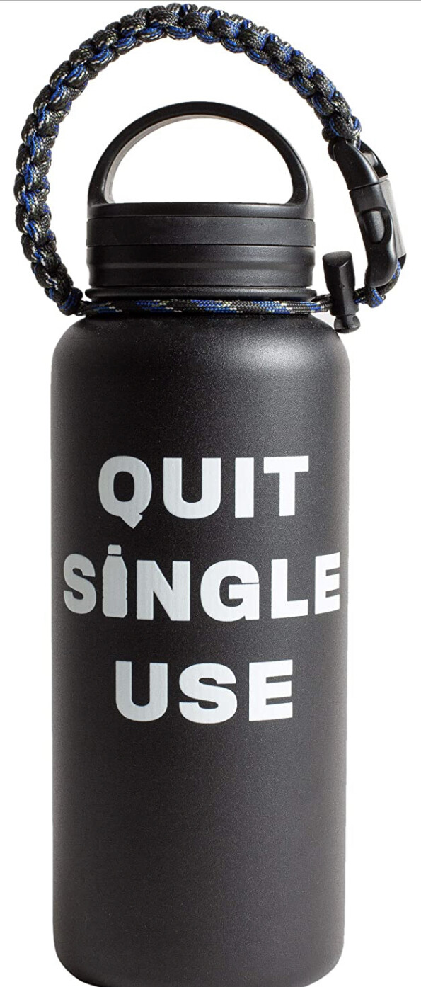 QUIT SINGLE USE Insulated Steel Water Bottle 