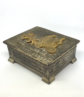 Metal Keepsake Box with Carriage Relief
