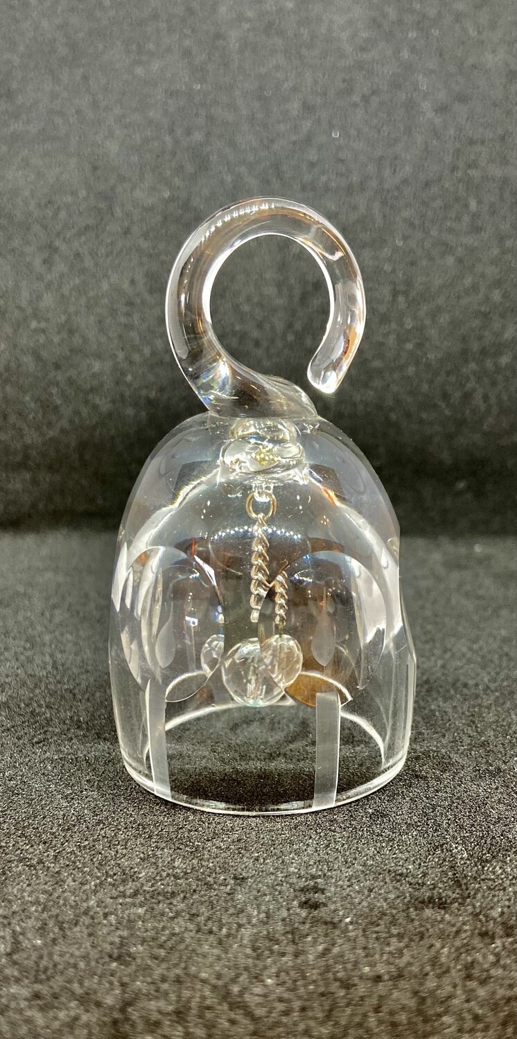 Vintage Glass 3” Dinner Bell