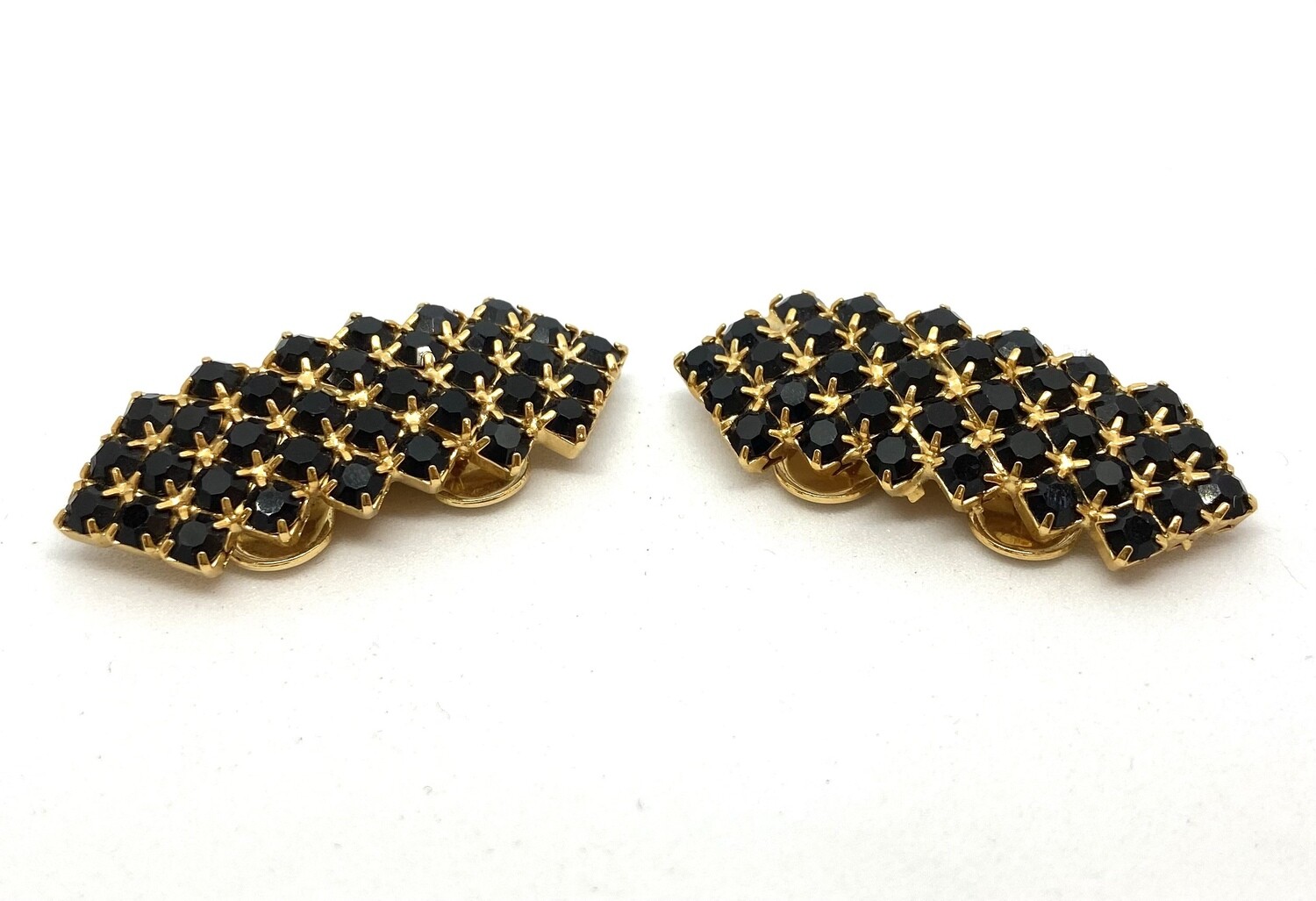 Black and Gold Shoe Clip Pair