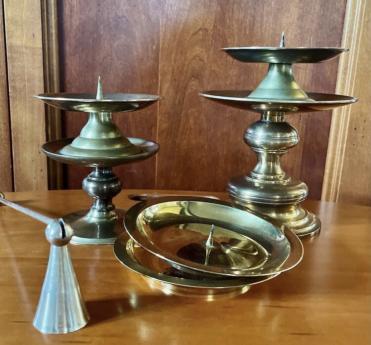 Vintage Brass Candleholders and Accessories 