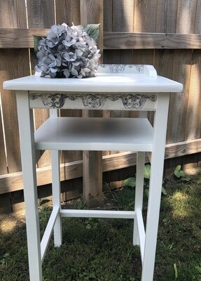 Painted Antique side table 30”h x 19”d x 16 3/4”w