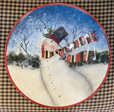 Certified International Susan Winget Enchanted Snowman 8” Plate