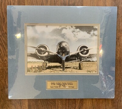 Amelia Earhart Famous Aviatrix Hand Tinted Oil