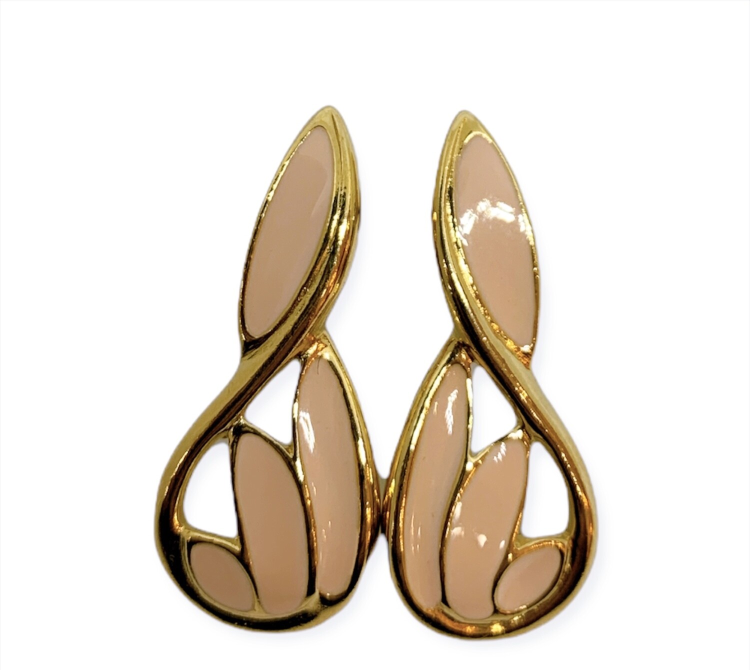 Pink and Gold Shape Earrings