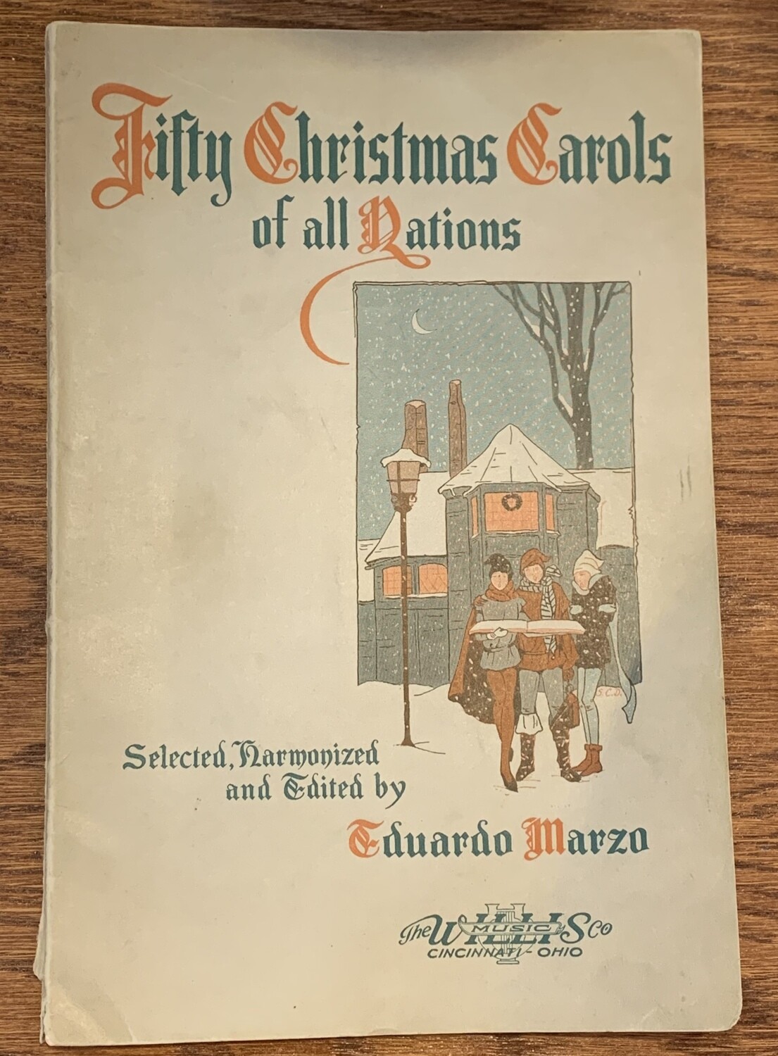 Vintage 1923 Fifty Christmas Carols of all Nations Eduardo Marzo Willis Music