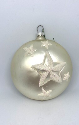 Large Glass Ornament With Stars