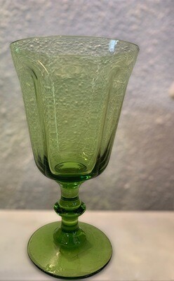 Vintage Lenox Footed Green Glasses 5”