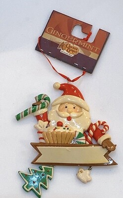 Santa with Pie Ornament 
