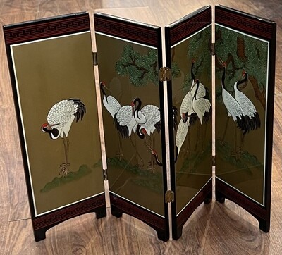 4 Sectioned Asian Style Mini Screen 18.5” x 13.5”