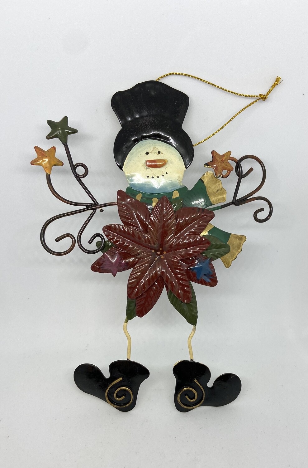 Metallic Snowman Ornament
