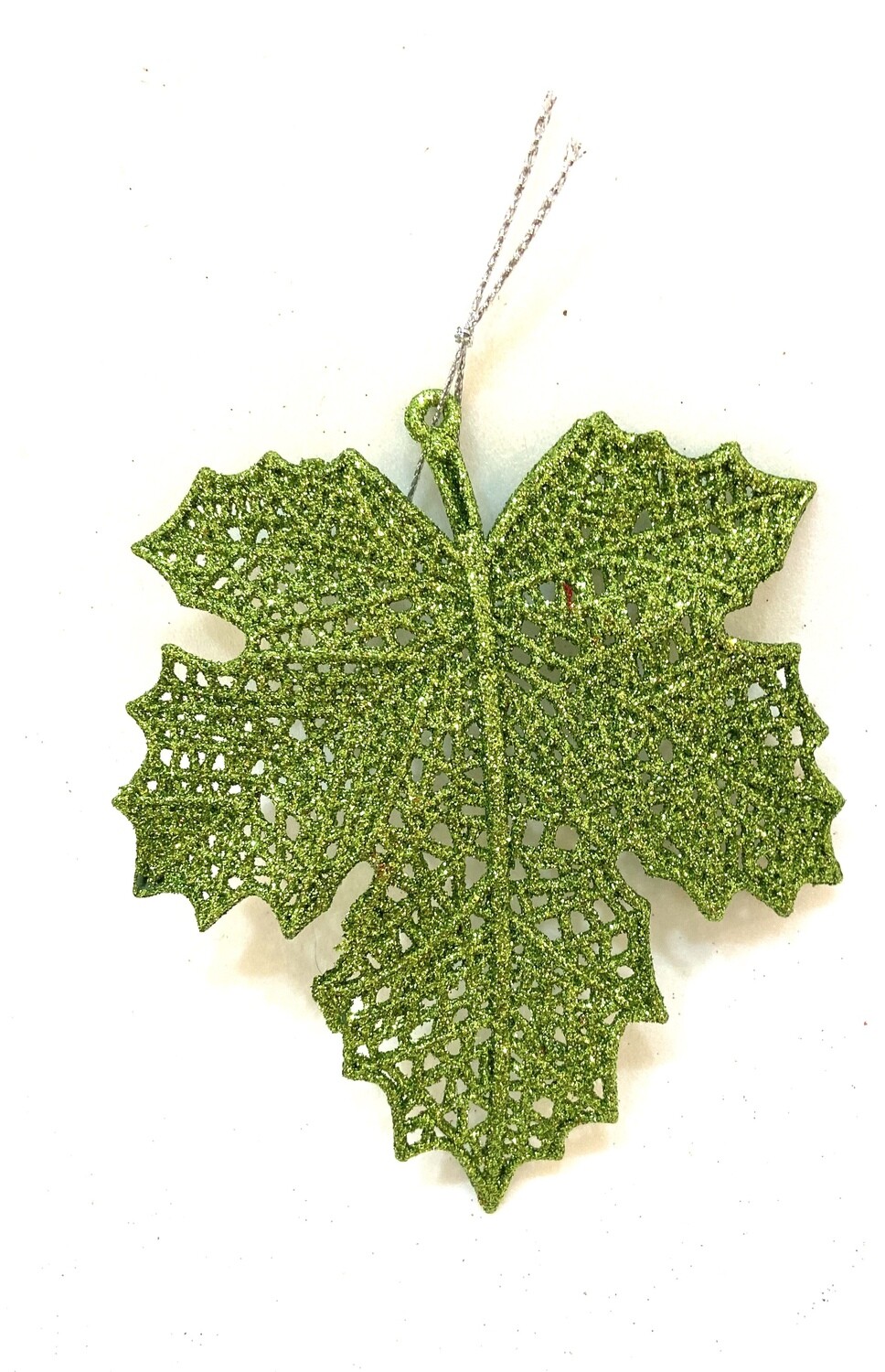 Glitter Ornaments, Type: Green Leaf