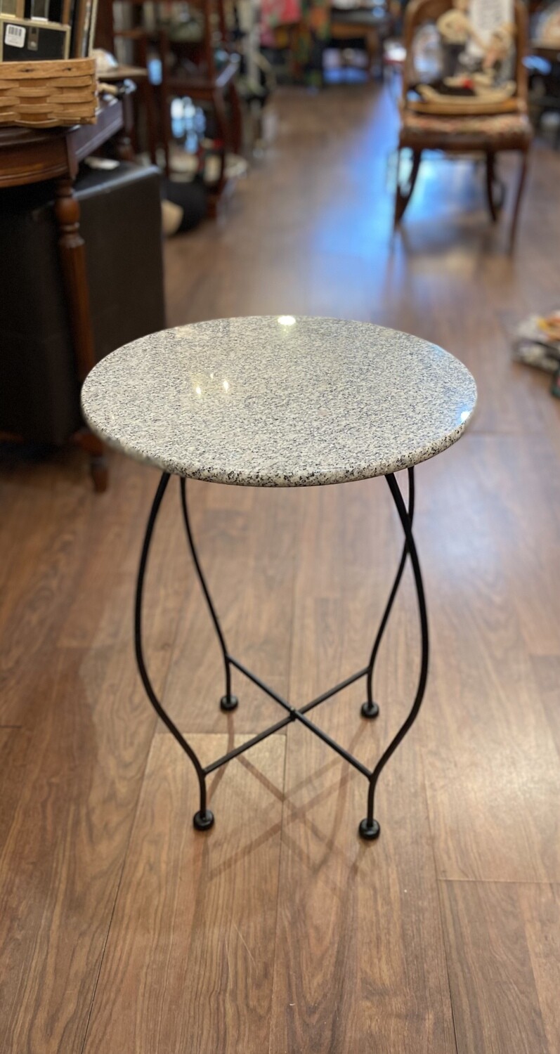 Marble Top Accent Table W16” x H23”