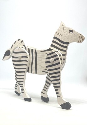 Collapsible Wooden Zebra Toy