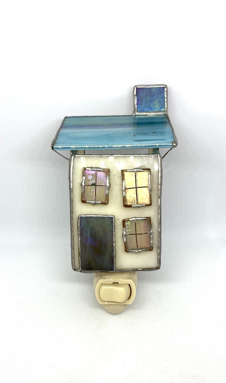 Colored Glass House Night Light