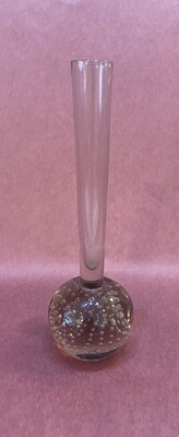 Art Glass Bubble Bud Vase 6”