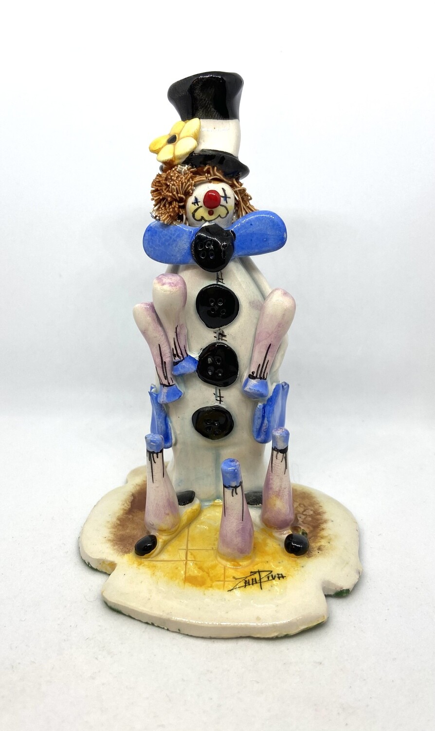 Vintage Zampiva Signed Clown Figurine with Juggling Pins