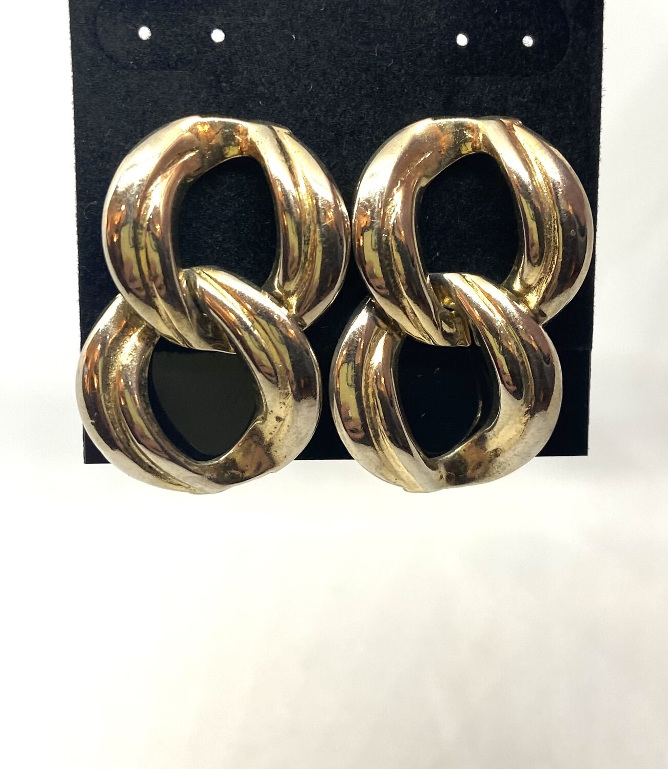 Gold Tone Link Earrings
