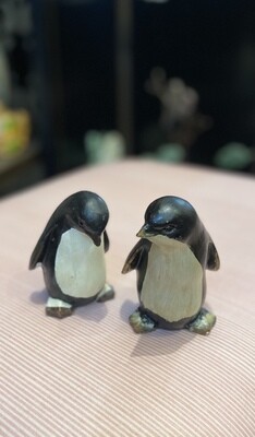 Wooden Penguin Figurines (set of 2)