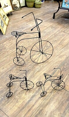 Vintage Black Wire Tricycle