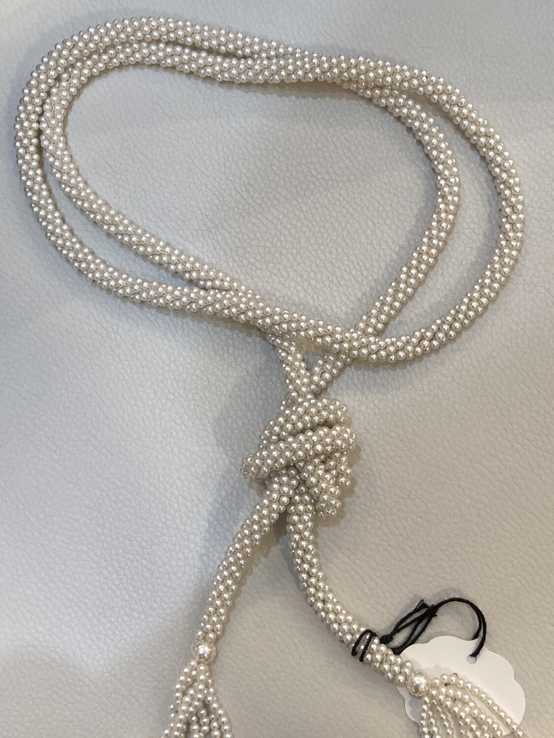 Vintage 53” Faux Pearl String Necklace