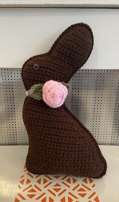 Crocheted Chocolate Bunny 12”