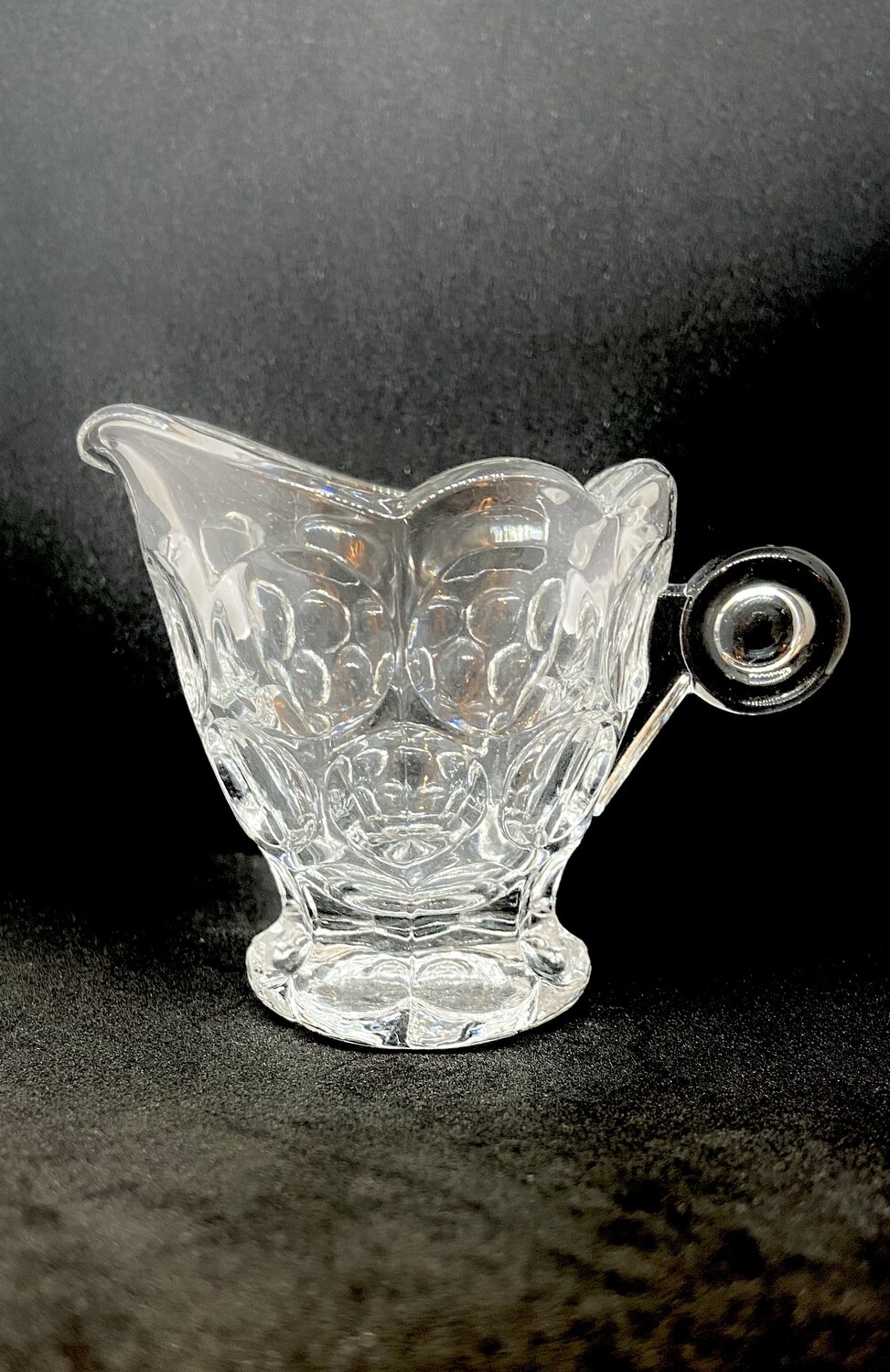 Vintage Heisey Whirlpool Clear Glass Creamer 