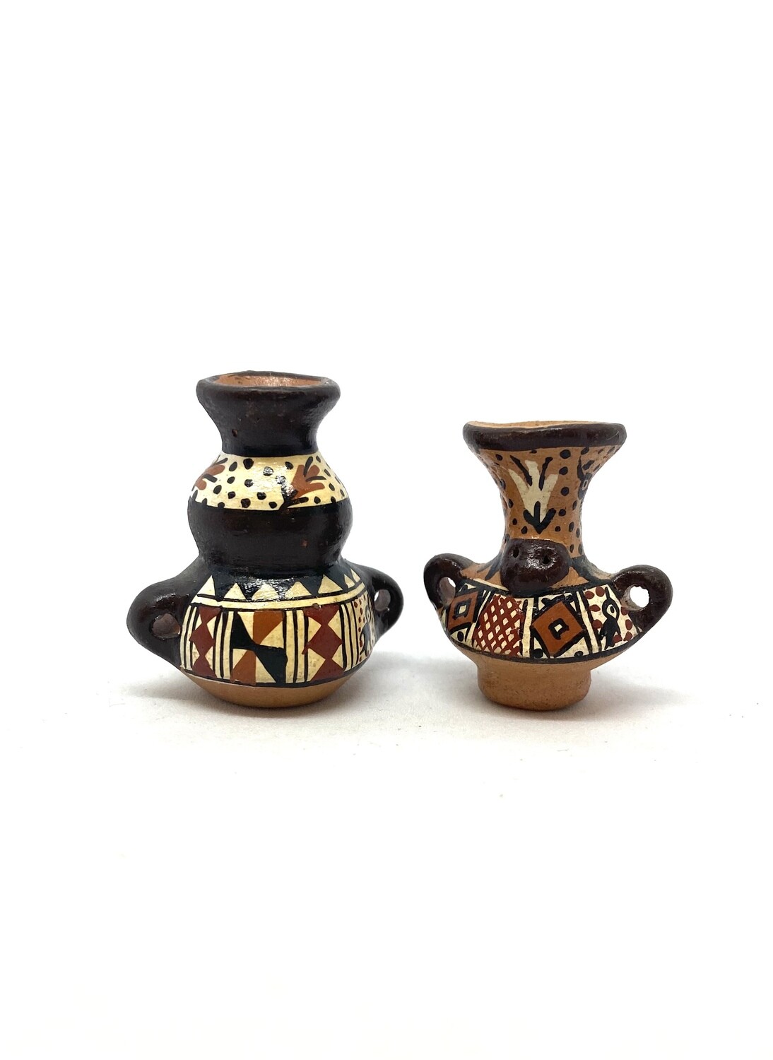 Handpainted Mini Vase Pair 1.5”
