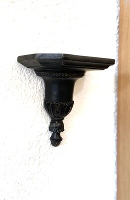 Ceramic Black Accent Wall Shelf