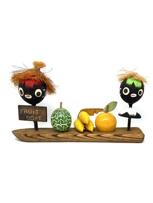 Wooden “Fruit Boat” Figurine