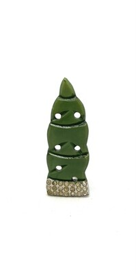 Gem Studded Christmas Tree Clasp Pin