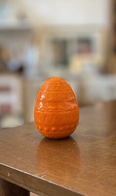 Orange Ceramic Patterned Egg