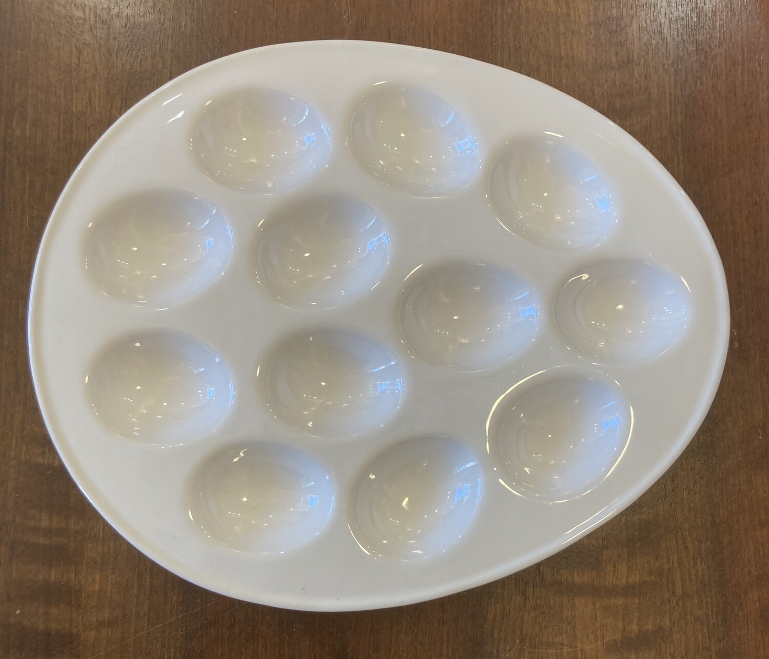 Ceramic Egg Shaped Deviled Egg Plate