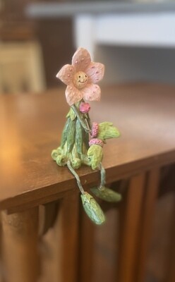 Flower Face Shelf Sitter Doll with Bendable Limbs