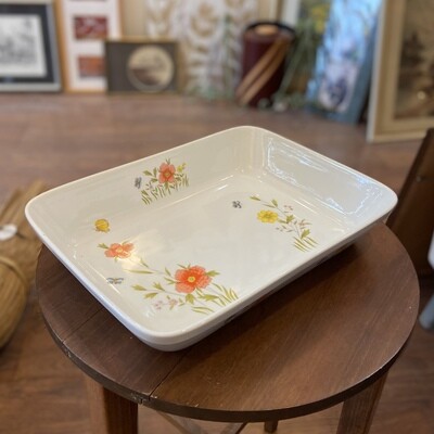 Country Flowers Andrea Glass Casserole Dish