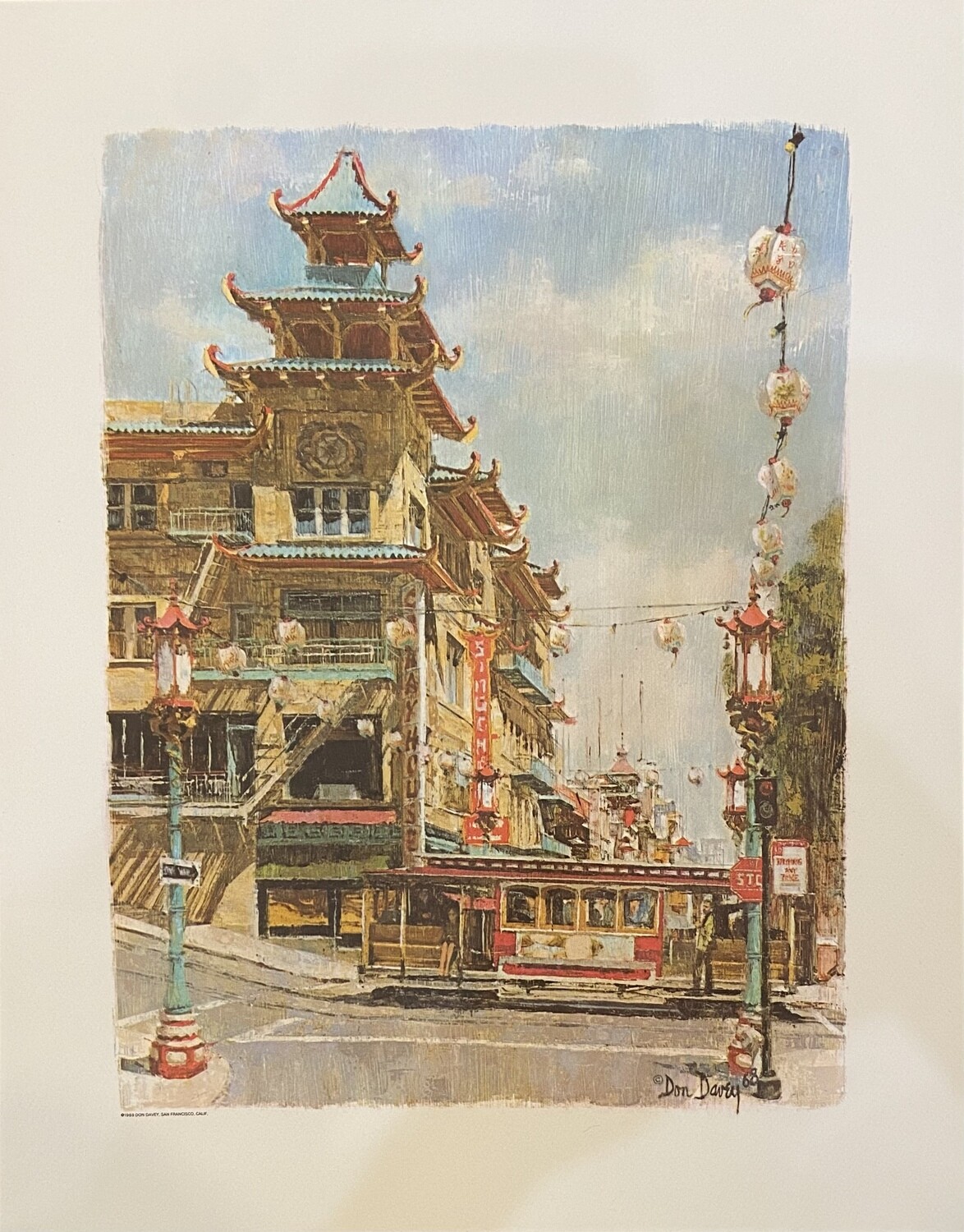 Don Davey 「California St San Francisco」 Don Davey Signed Art Print California Street San Francisco 5