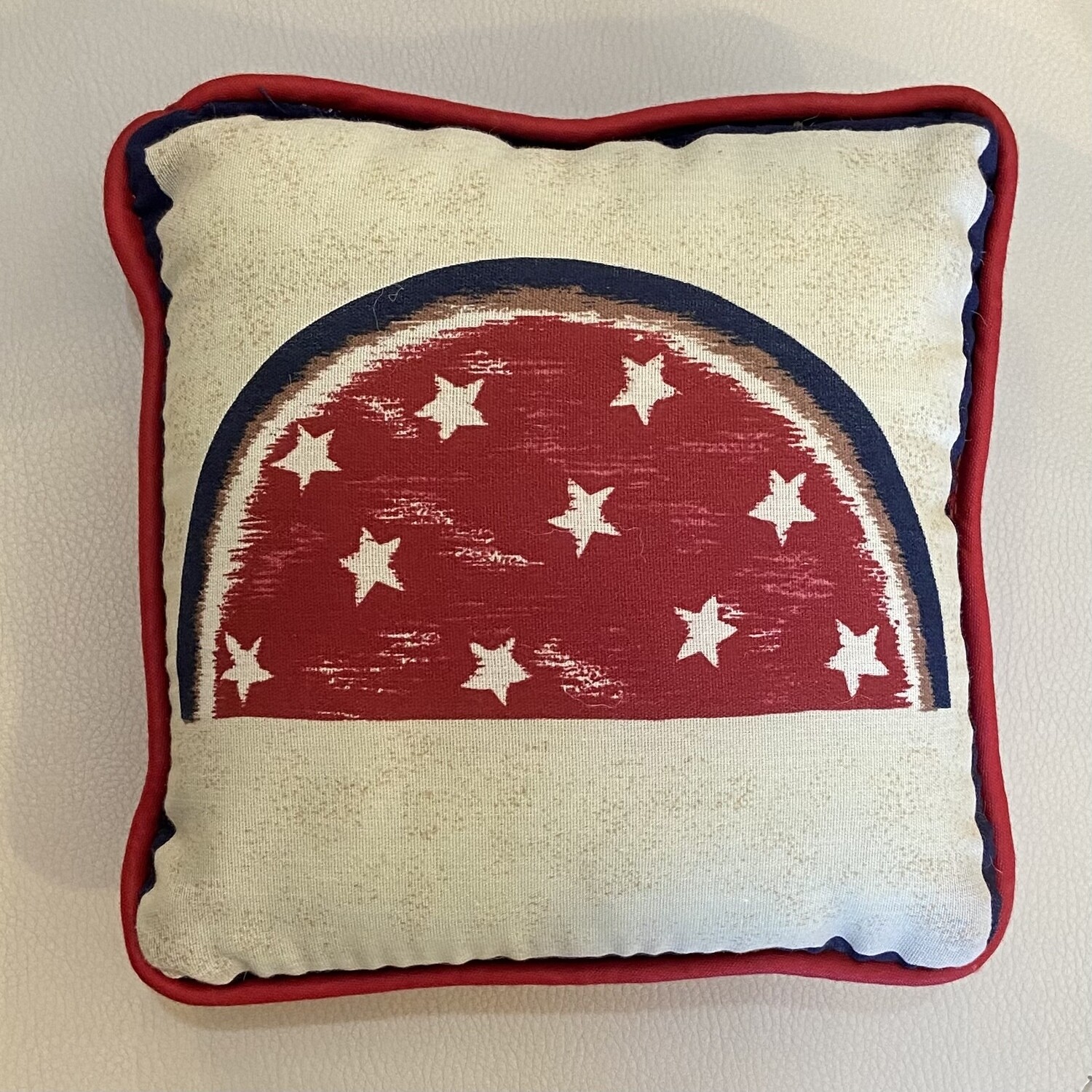 Red White and Blue Pillow 7” x 7”, Design: Watermelon