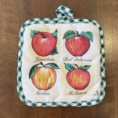 Vintage Red Apple Oven Pad