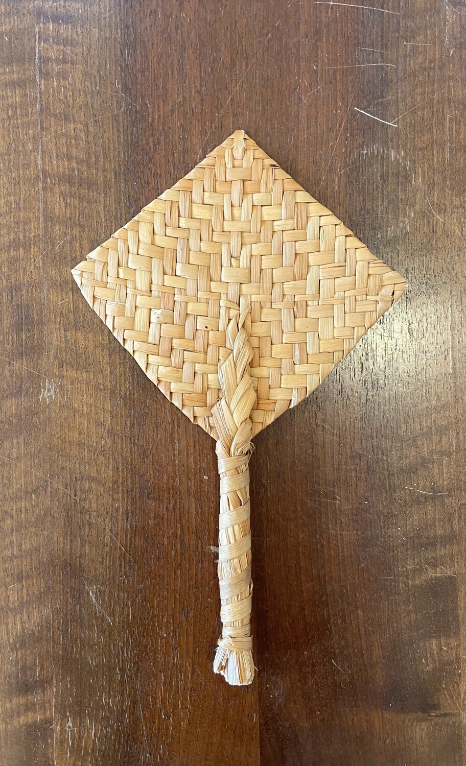 Woven Wicker Handheld Fan, Size: Small
