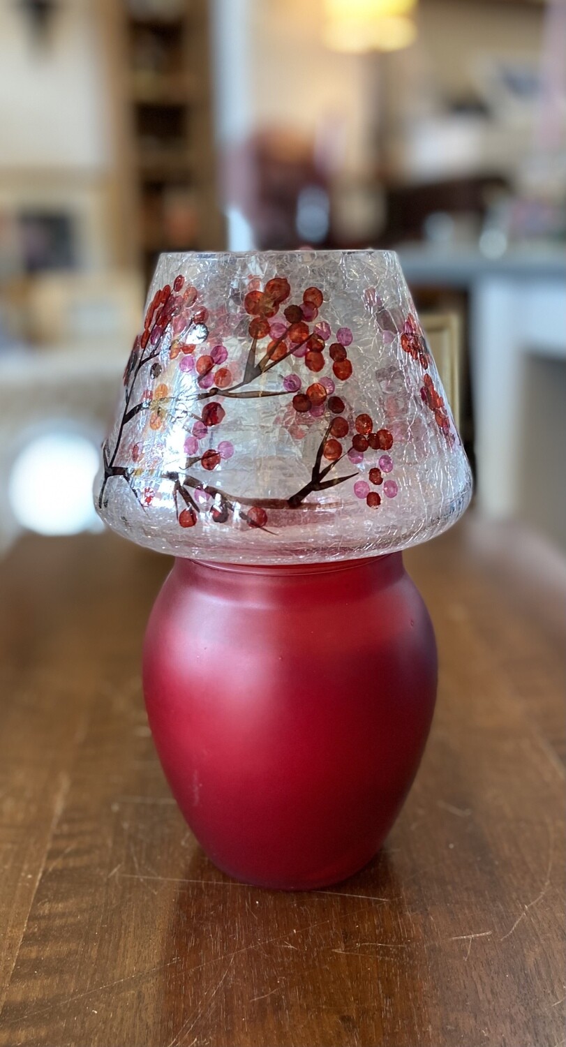 Scented Jar Candle with Flowering Tree Lamp Shade