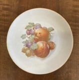 Salad Plate, Peaches &amp; Gold Rim