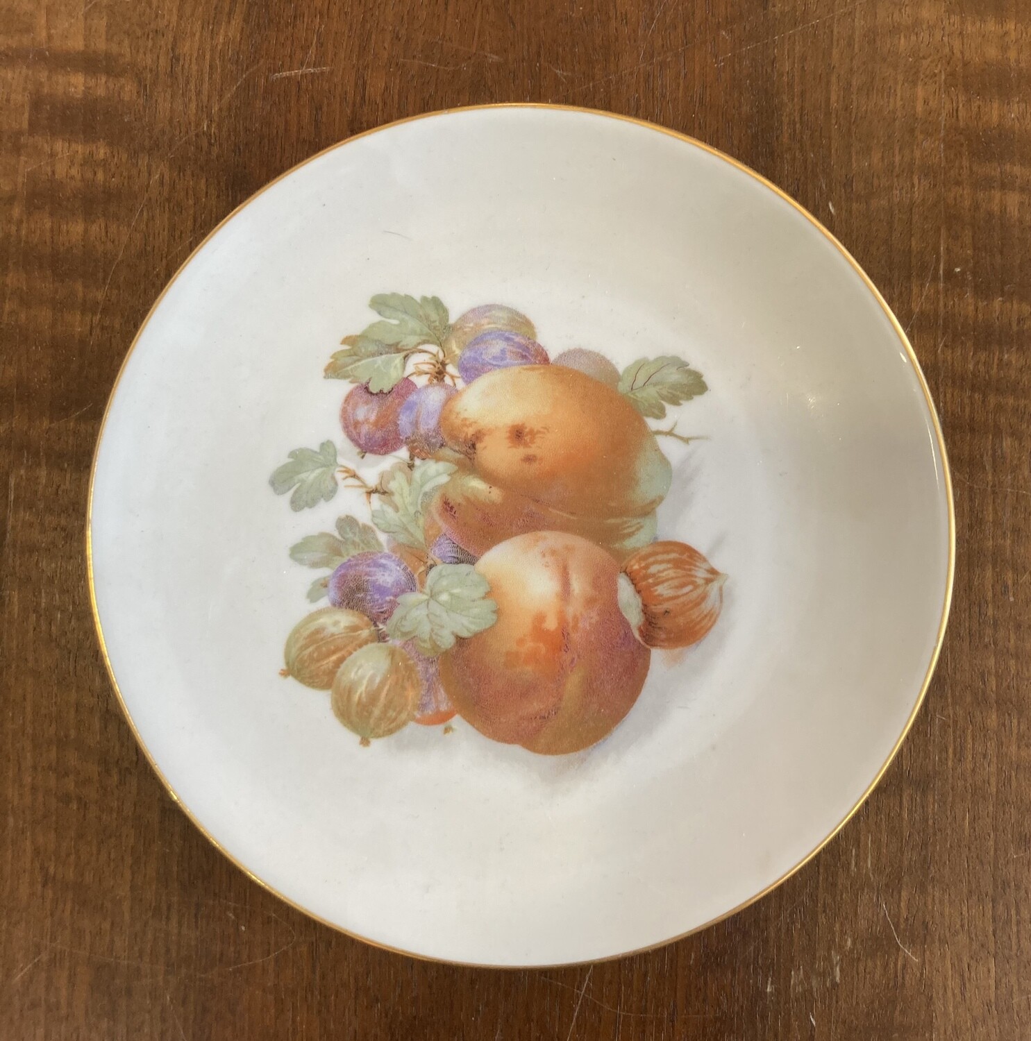 Salad Plate, Peaches & Gold Rim