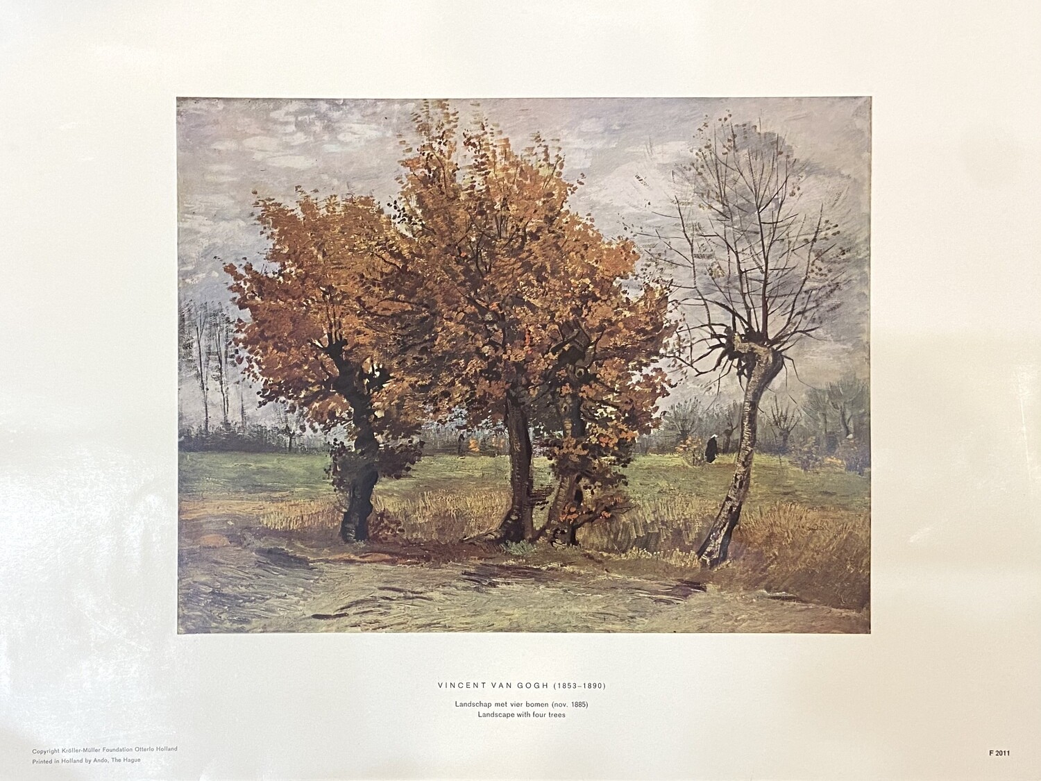 Vincent Van Gogh Landscape with Four Trees Print