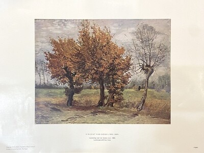 Vincent Van Gogh Landscape with Four Trees Print